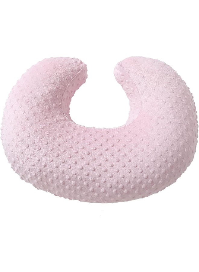 DONOMILO Minky Dots Nursing Pillow Cover, Case Plush Breathable Breastfeeding Pillow Slipcover Fits Nursing Pillow, Super Soft Snug Positioners for Baby Boy Baby Girl (Light Pink) - Image 3
